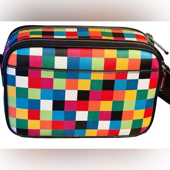 Karl Lagerfeld Paris NWT Colorful Maybelle Checkered Camera Bag (P214) - Picture 4 of 6